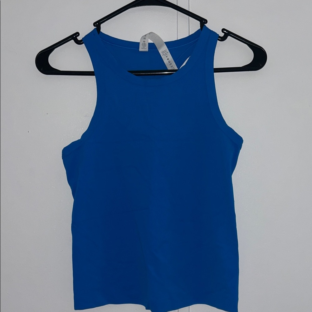 Blue Lululemon fitted tank